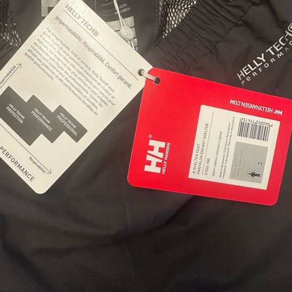 Helly Hansen K Shelter Rain Weather Pant Bottoms Boys Toddler 3T NWT - Picture 10 of 13